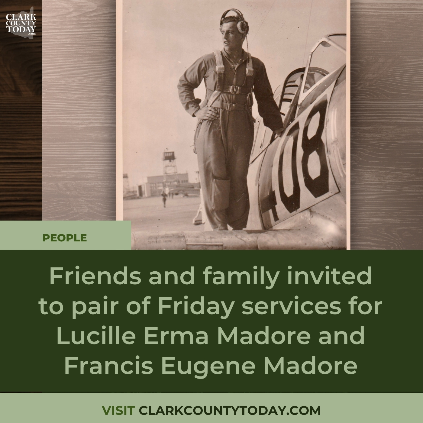 WWII Veteran Francis Madore and Wife Lucille Honored Friday